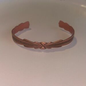 Vintage Solid Copper  Cuff Bracelet Native American Jewelry